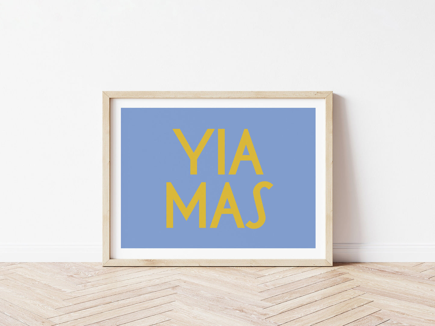 Yia Mas | Typography Print | Gallery Wall | Wall Art Print | Bathroom Wall Art | Wall Decor | Living Room Wall Art