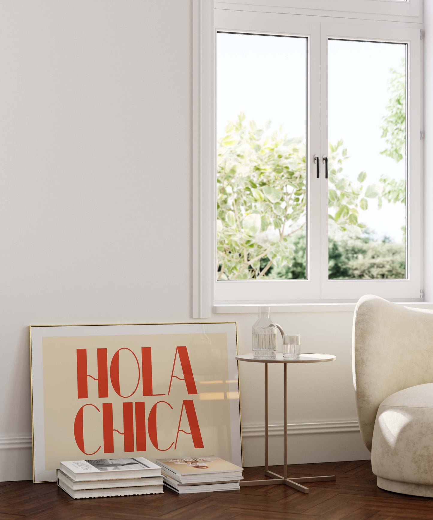 Hola Chica | Typography Print | Gallery Wall | Wall Art Print | Bathroom Wall Art | Wall Decor | Living Room Wall Art