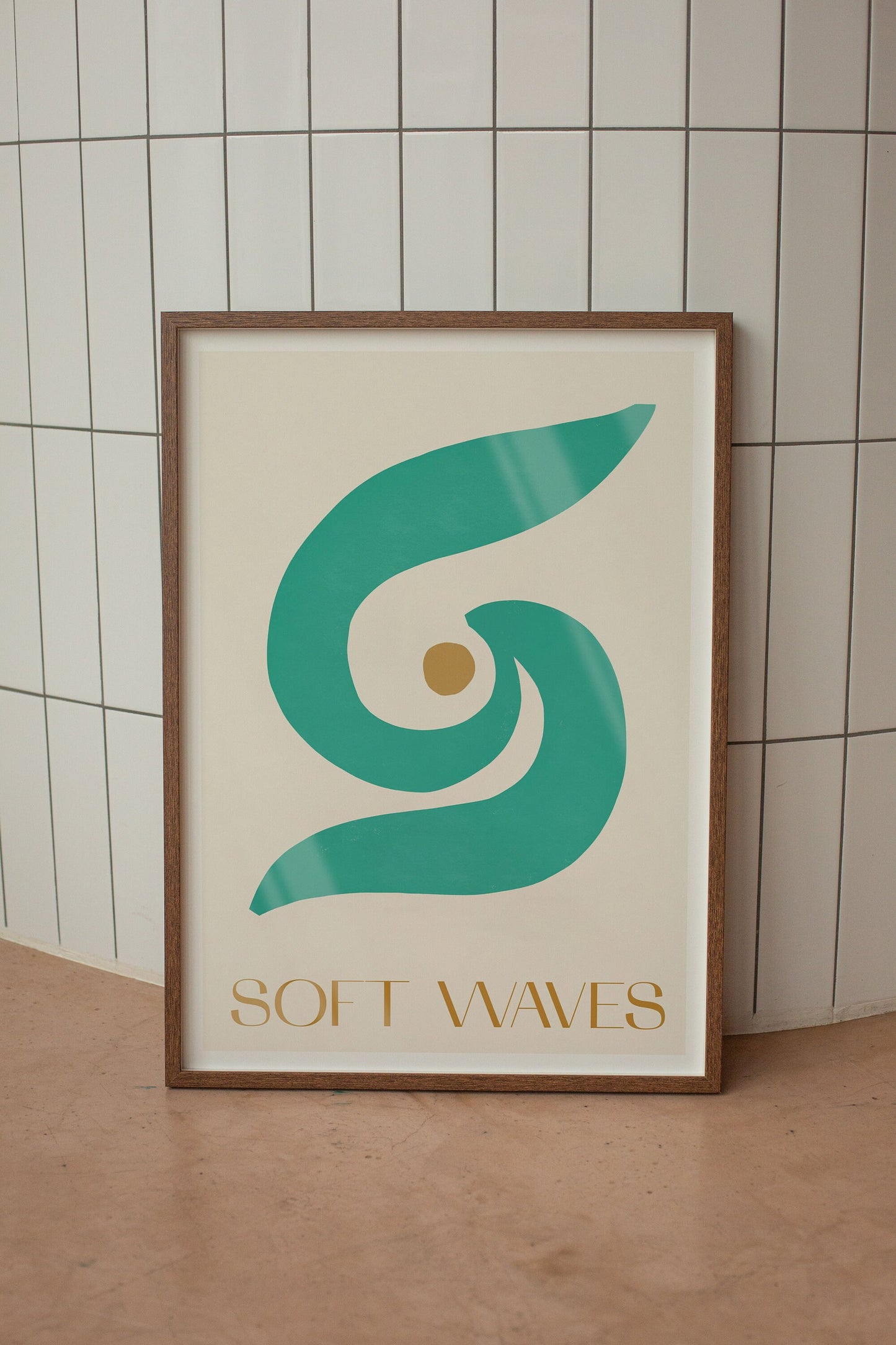 Soft Waves Print | Retro Wall Art | Shapes Print | Wall Art | Abstract Wall Art | Giclée Art Print | 1970's inspired Art Print