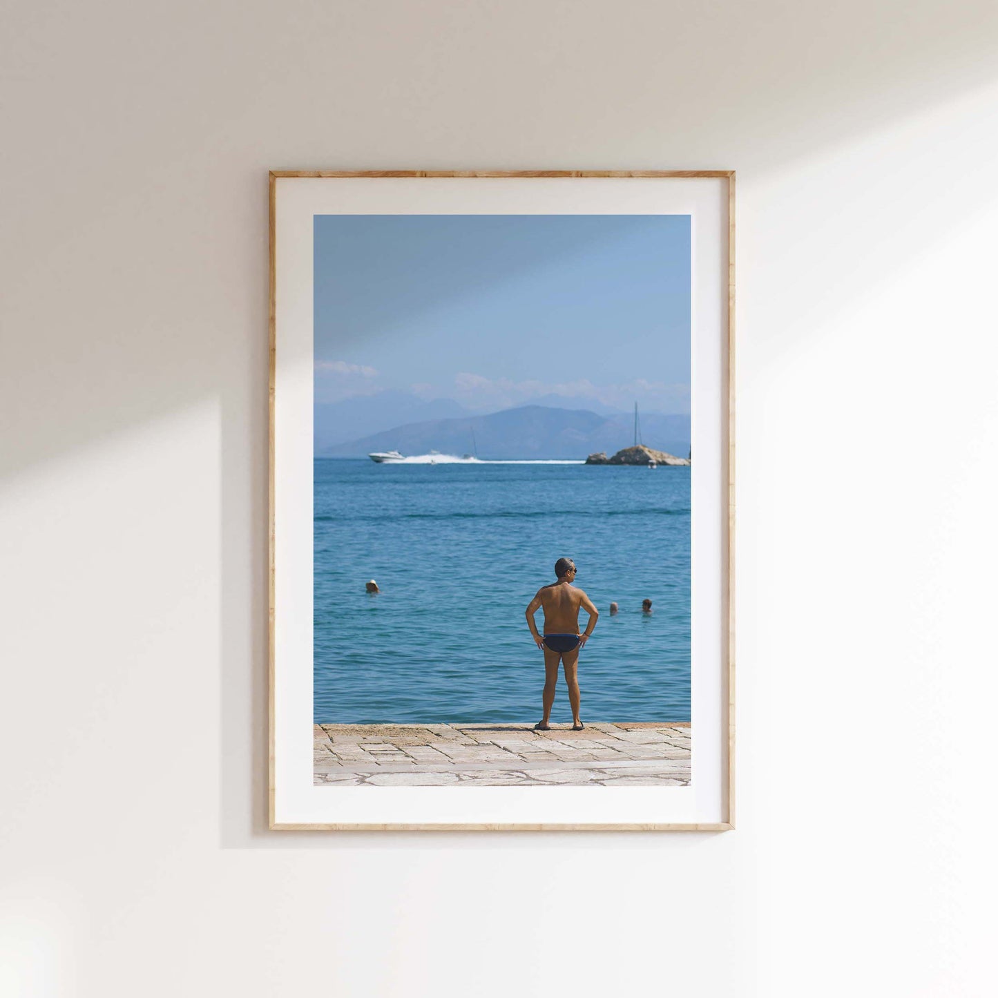 The Swimmer Photography Print | Greece Wall Art | Travel Print | Wall Art Decor | Retro Photography