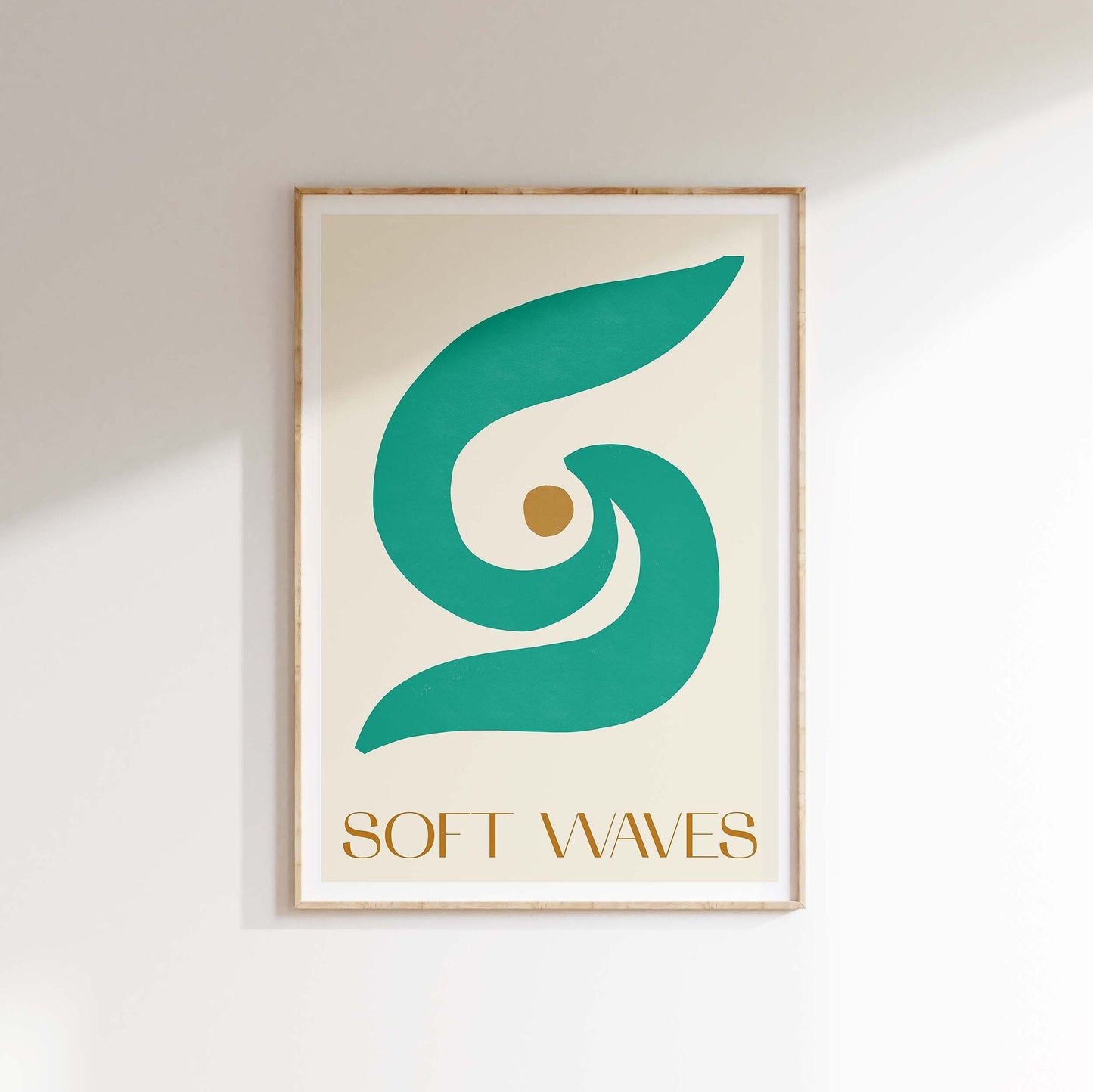 Soft Waves Print | Retro Wall Art | Shapes Print | Wall Art | Abstract Wall Art | Giclée Art Print | 1970's inspired Art Print