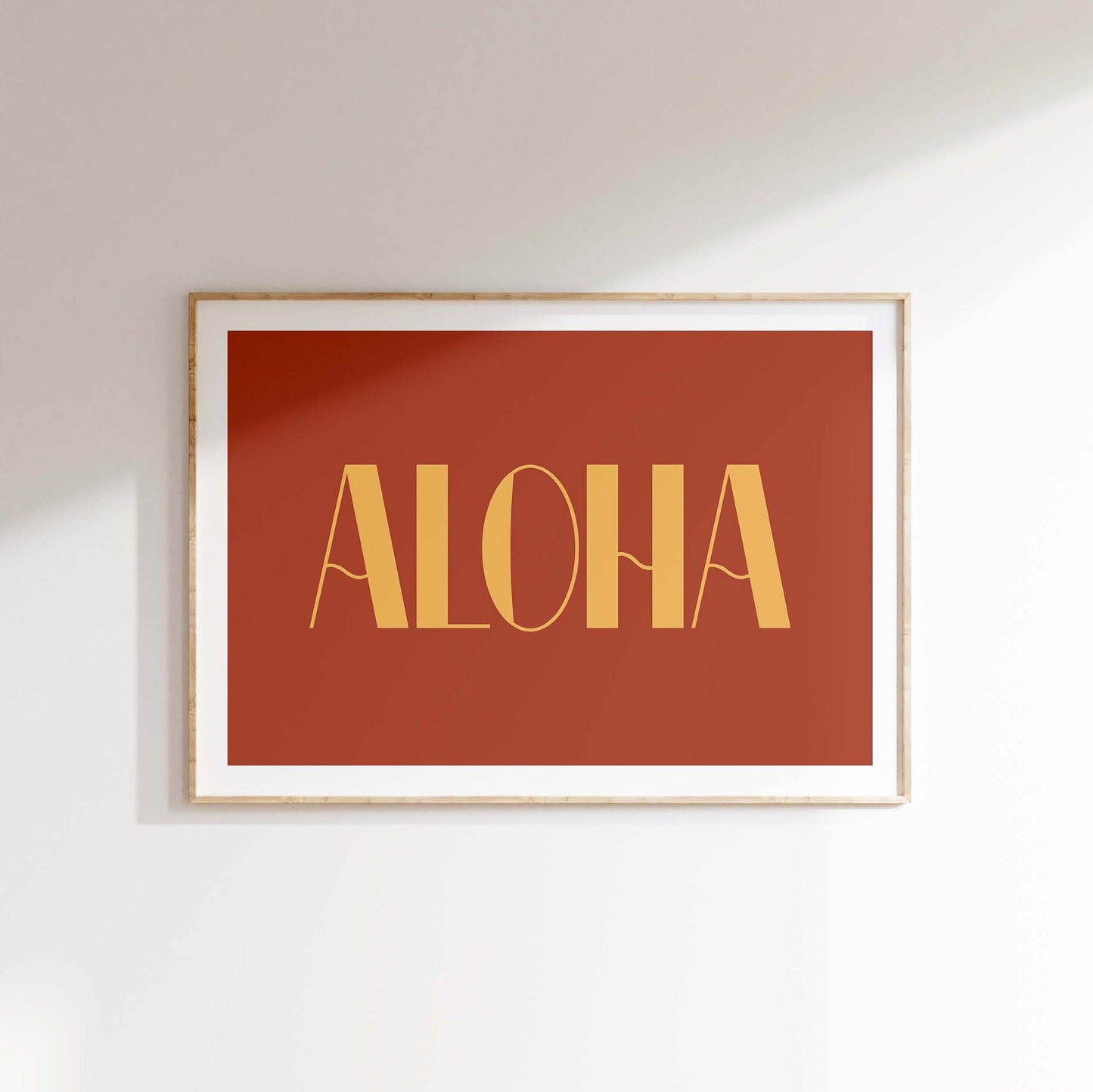 Aloha | Typography Print | Gallery Wall | Wall Art Print | Bathroom Wall Art | Wall Decor | Living Room Wall Art