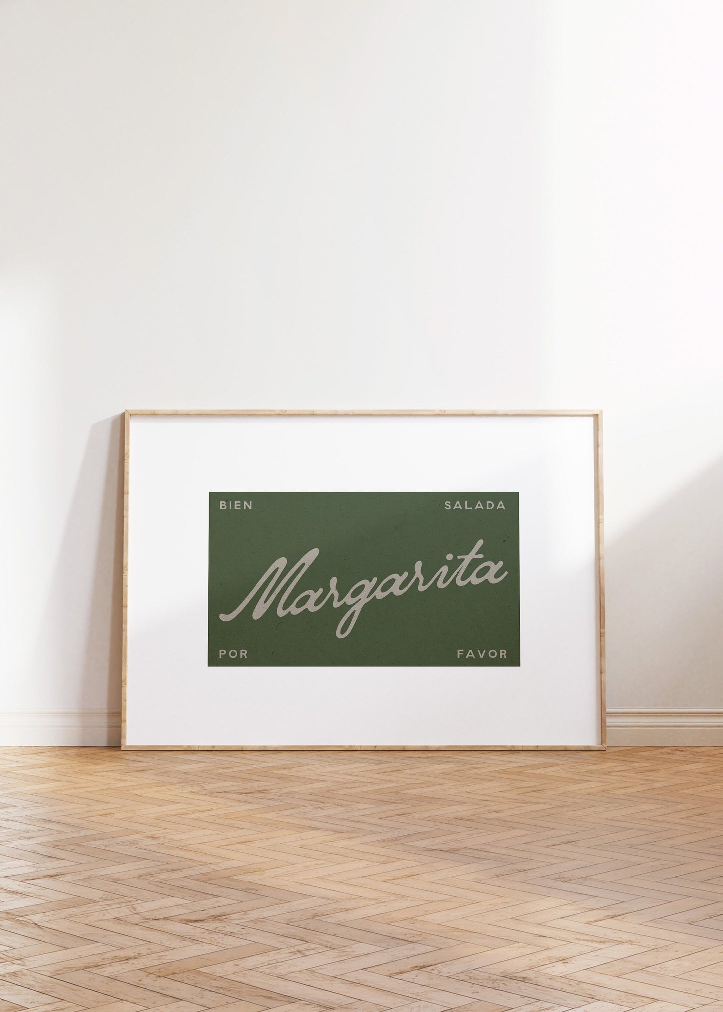 Margarita Poster (Green) | Cocktail Print | Home Bar Wall Art | Retro Alcohol Gift | Cocktail Art Poster