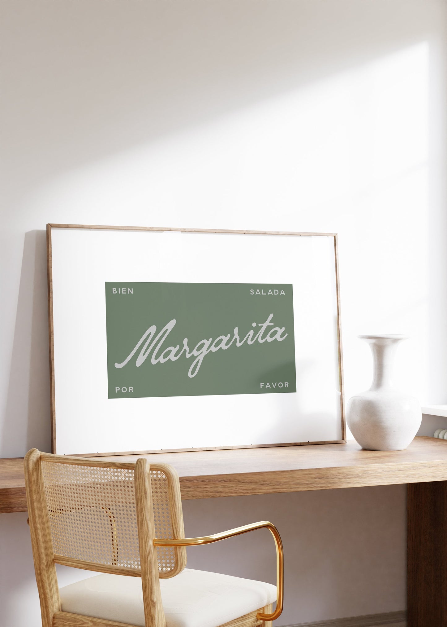 Margarita Poster (Green) | Cocktail Print | Home Bar Wall Art | Retro Alcohol Gift | Cocktail Art Poster