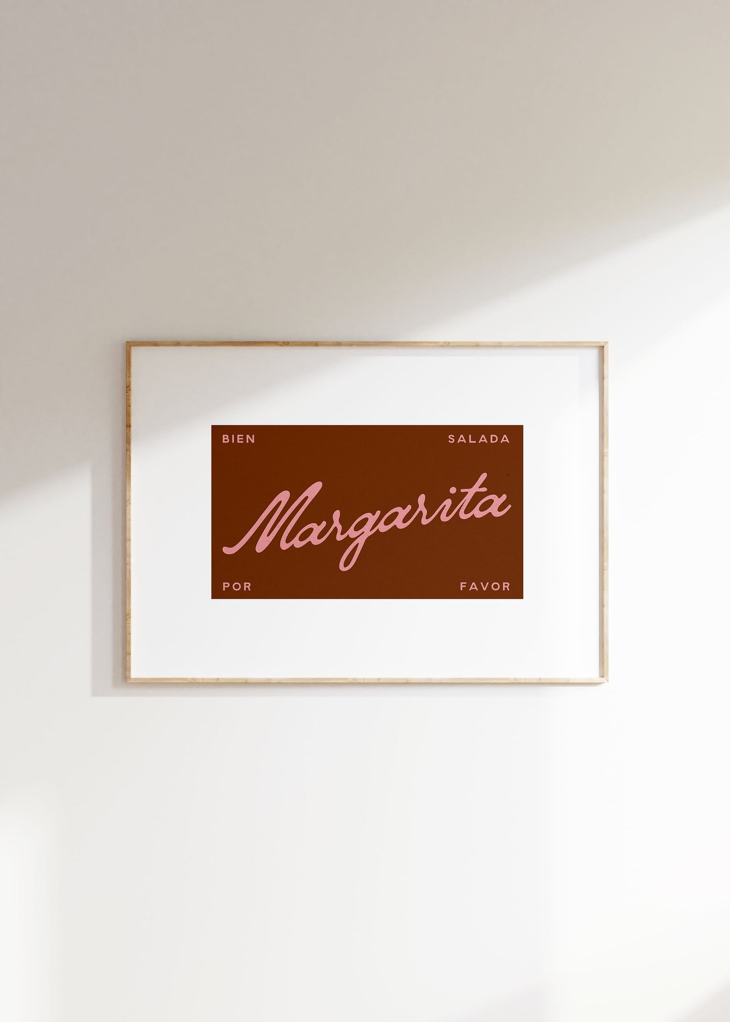 Margarita Poster (Red) | Cocktail Print | Home Bar Wall Art | Retro Alcohol Gift | Cocktail Art Poster