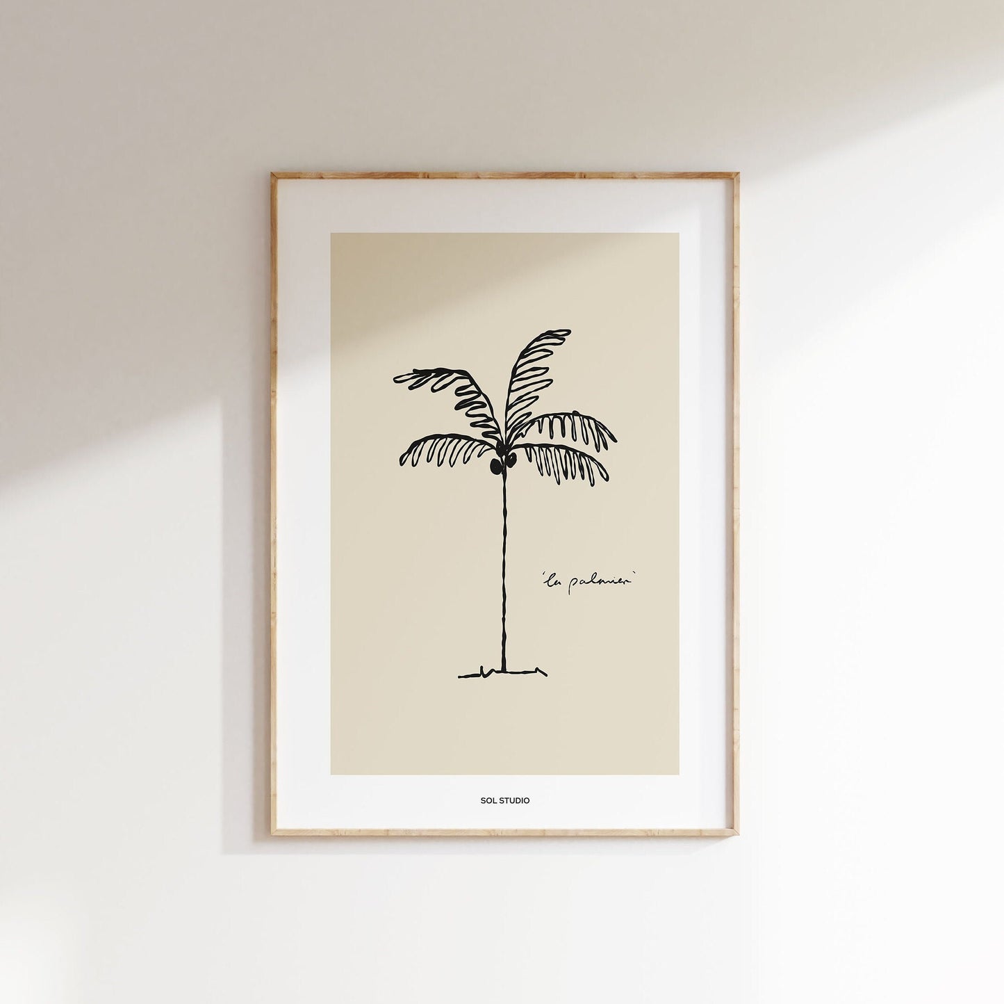 La Palmier Print | Art Poster | Living Room Wall Art | Gallery Wall | Fine Art Print | Palm Tree Illustration