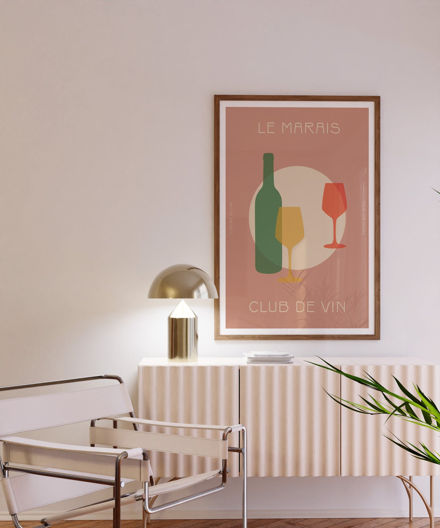 Club de Vin (Blush) Wine Print | Art Poster | Kitchen Wall Art | Gallery Wall | Retro Wine Poster