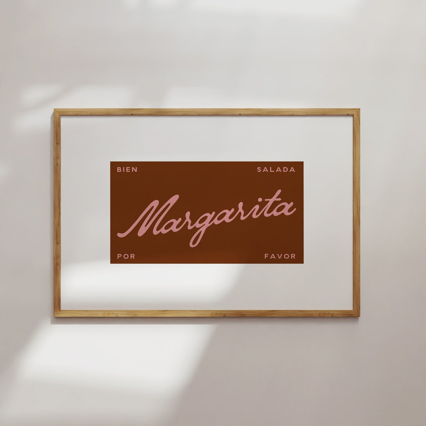 Margarita Poster (Red) | Cocktail Print | Home Bar Wall Art | Retro Alcohol Gift | Cocktail Art Poster