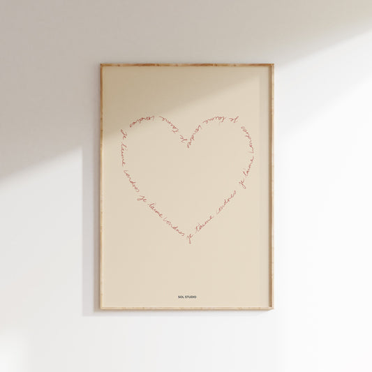 Je T'aime Londres | Fine Art Print | Living Room Wall Art | Gallery Wall | Romantic Print | London Poster | French Poster